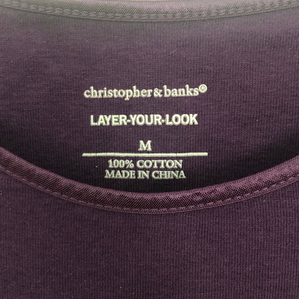 Christopher & Banks Purple Sleeveless Crewneck Tank - Picture 4 of 9
